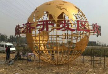 城市地球儀銅雕廠家 黃銅工藝品銅雕