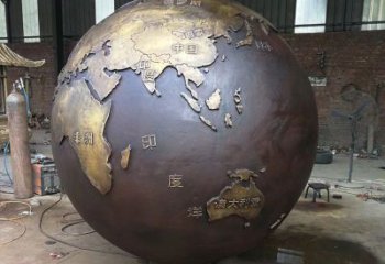 園林地球儀銅雕廠家 青銅工藝品銅雕