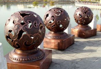 公園地球儀銅雕廠家 街頭工藝品銅雕
