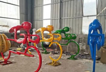廣場(chǎng)自行車銅雕廠家 青銅工藝品銅雕