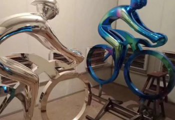 街頭自行車銅雕廠家 城市工藝品銅雕