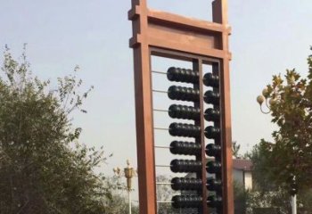 別墅算盤銅雕廠家 公園工藝品銅雕