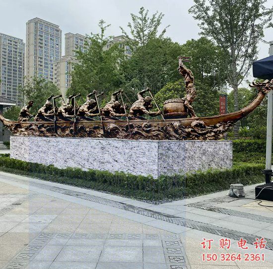 龍舟銅雕廠家 抽象工藝品銅雕