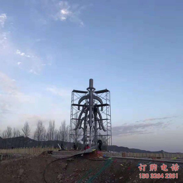 紫銅甲骨文銅雕廠家 仿古工藝品銅雕