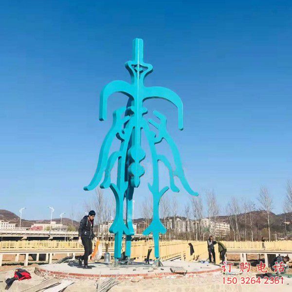 街頭甲骨文銅雕廠家 城市工藝品銅雕