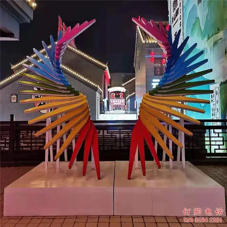 廣場(chǎng)翅膀銅雕廠家 青銅工藝品銅雕