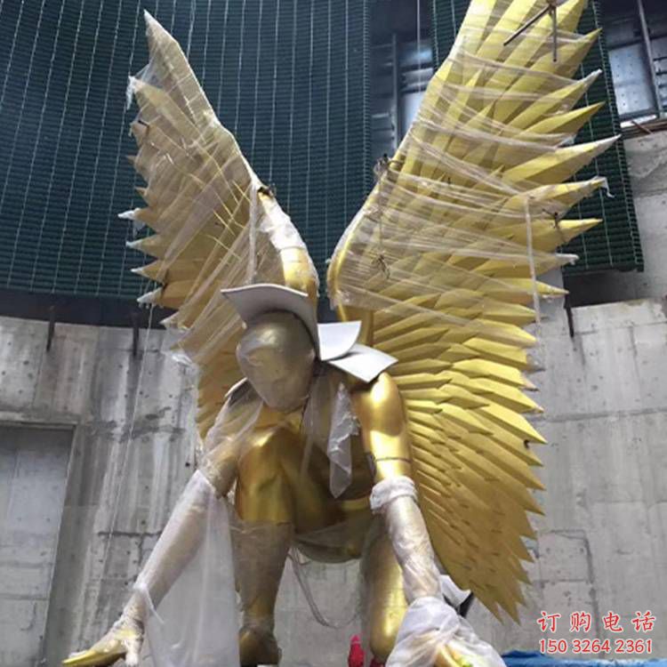 別墅翅膀銅雕廠家 公園工藝品銅雕