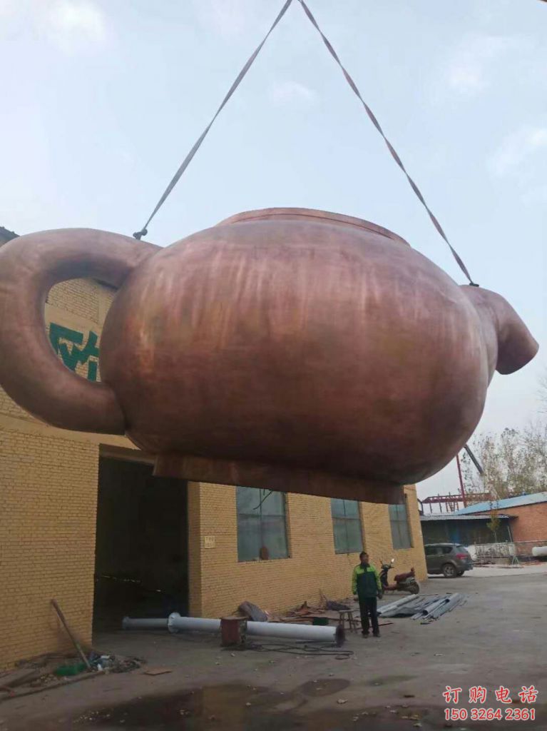紫銅酒壺銅雕廠家 仿古工藝品銅雕