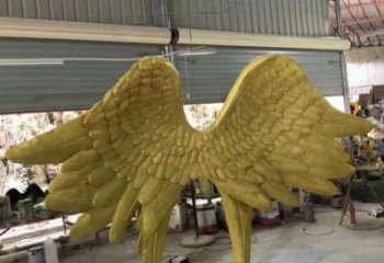 街頭翅膀銅雕廠家 城市工藝品銅雕