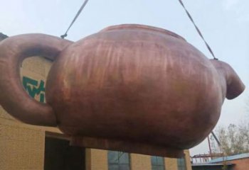 紫銅酒壺銅雕廠家 仿古工藝品銅雕