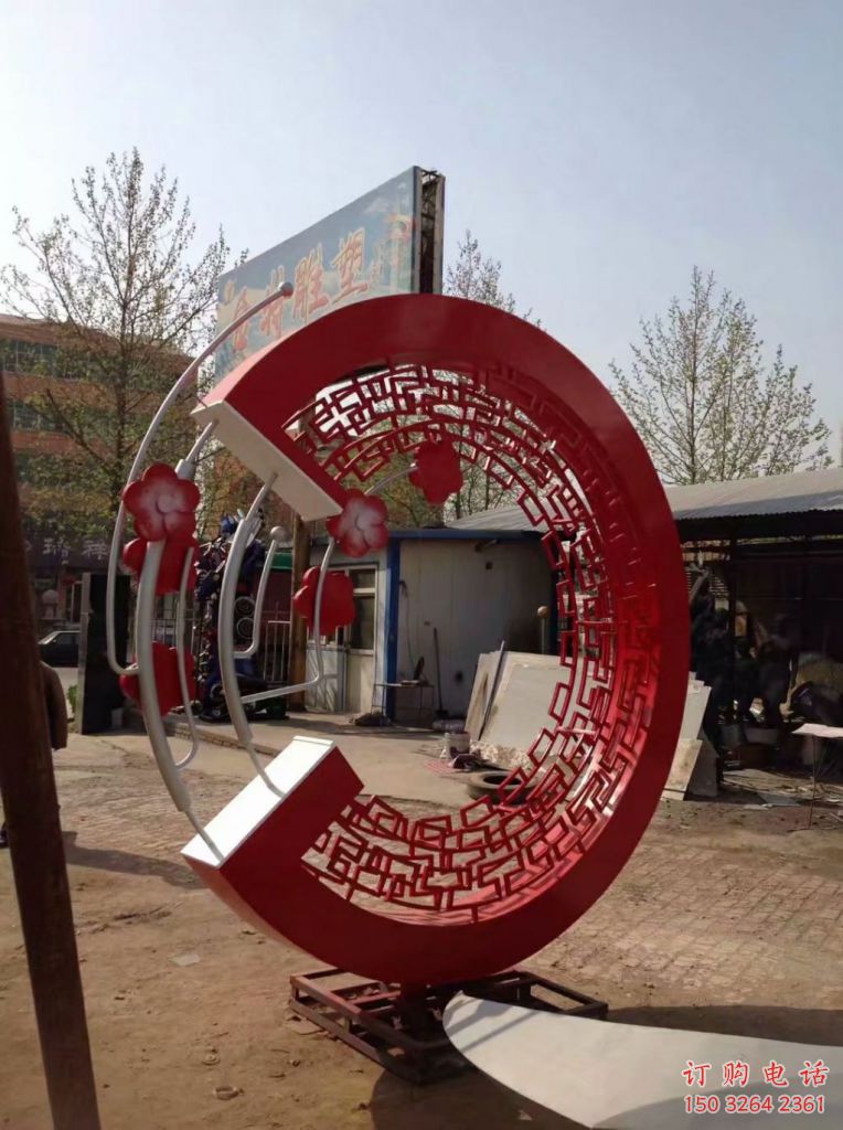 青銅花環(huán)銅雕廠(chǎng)家 公園工藝品銅雕