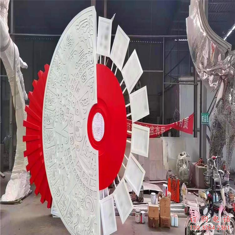 彩繪花環(huán)銅雕廠家 仿古工藝品銅雕