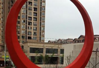 仿古圓環(huán)銅雕廠家 彩繪工藝品銅雕