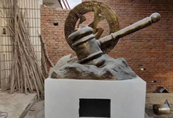 紫銅法治銅雕廠家 仿古工藝品銅雕