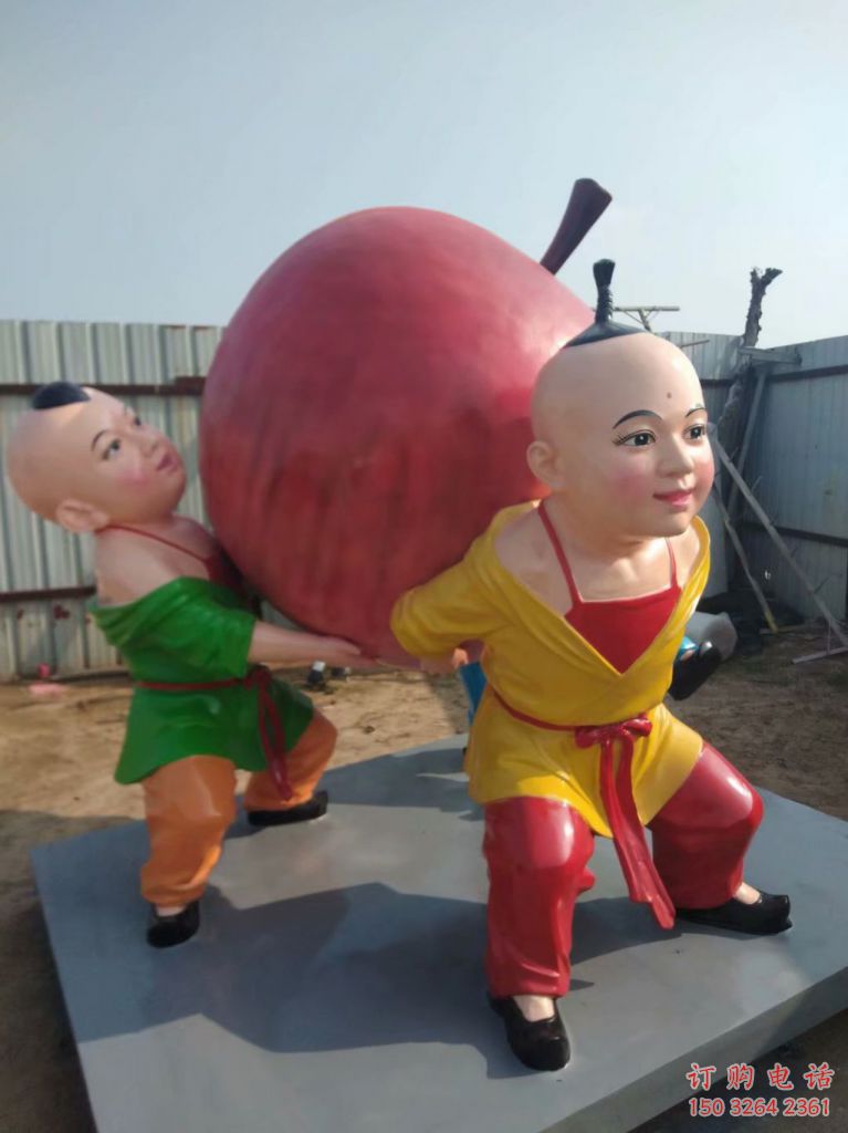 彩繪蘋果銅雕廠家 仿古工藝品銅雕