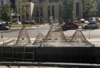 仿古假山銅雕廠家 彩繪工藝品銅雕