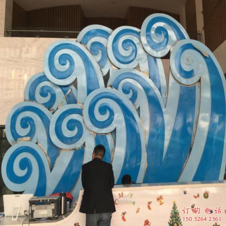 抽象云朵銅雕廠家 辦公室工藝品銅雕