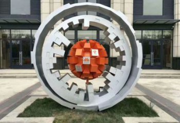 抽象繡球銅雕廠(chǎng)家 辦公室工藝品銅雕