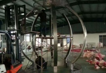 抽象燈籠銅雕廠家 辦公室工藝品銅雕