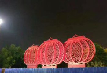 彩繪燈籠銅雕廠家 仿古工藝品銅雕