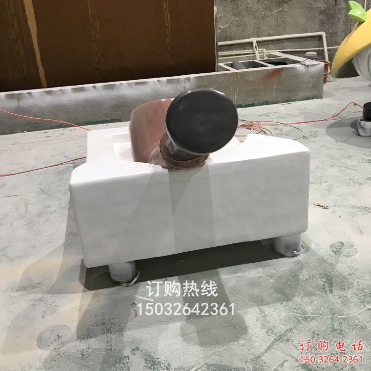 仿古煙斗銅雕廠家 彩繪工藝品銅雕