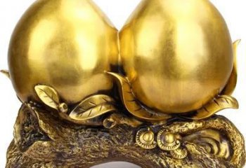 黃銅壽桃銅雕廠家 仿古工藝品銅雕