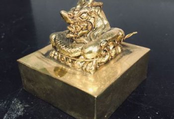 仿古銅章銅雕廠家 彩繪工藝品銅雕