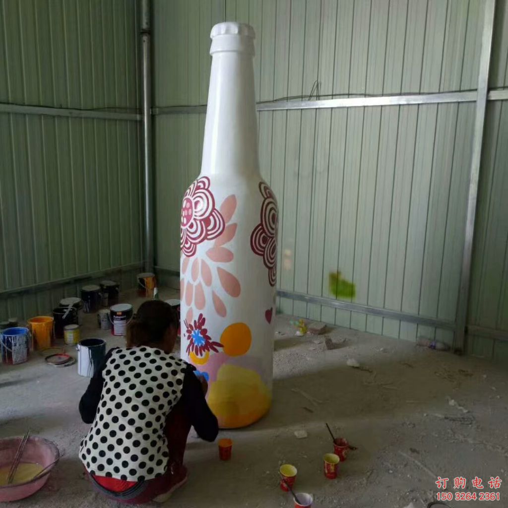彩繪酒瓶銅雕廠家 仿古工藝品銅雕