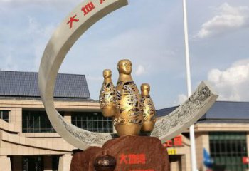 園林酒瓶銅雕廠家 青銅工藝品銅雕