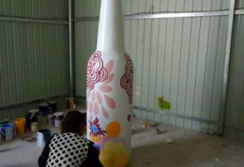 彩繪酒瓶銅雕廠家 仿古工藝品銅雕