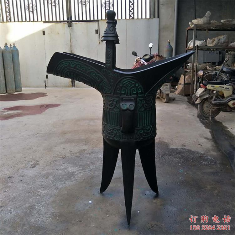 園林高腳杯銅雕廠家 青銅工藝品銅雕