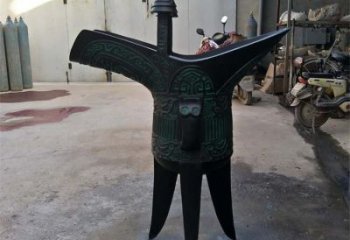 園林高腳杯銅雕廠家 青銅工藝品銅雕