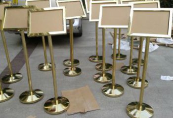 彩繪指示牌銅雕廠家 仿古工藝品銅雕
