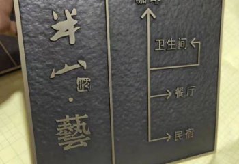 仿古指示牌銅雕廠家 彩繪工藝品銅雕