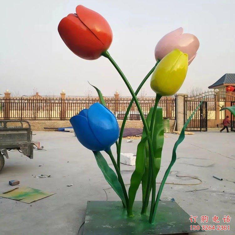 公園百合花銅雕廠家 街頭工藝品銅雕