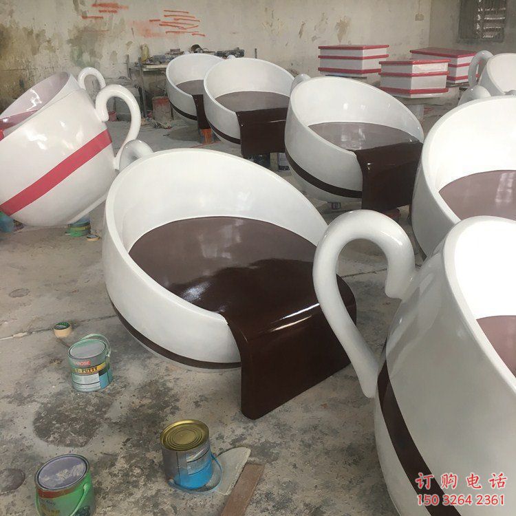 廣場咖啡杯銅雕廠家 青銅工藝品銅雕