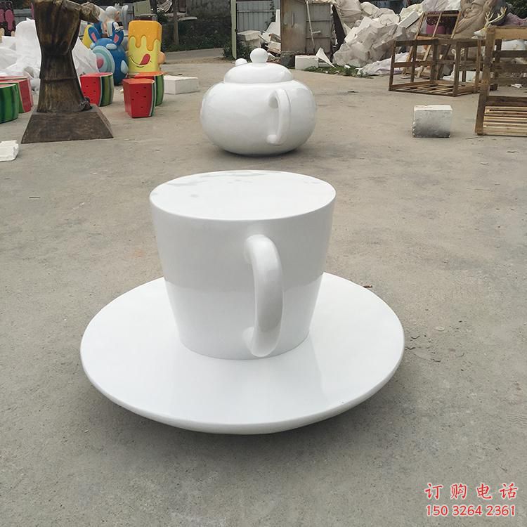 彩繪咖啡杯銅雕廠家 仿古工藝品銅雕