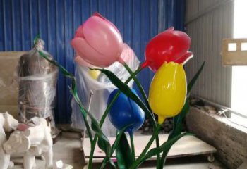 彩繪百合花銅雕廠家 仿古工藝品銅雕