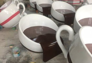 廣場咖啡杯銅雕廠家 青銅工藝品銅雕