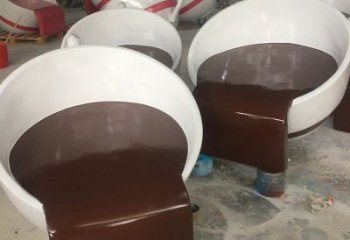 咖啡杯銅雕廠家 抽象工藝品銅雕