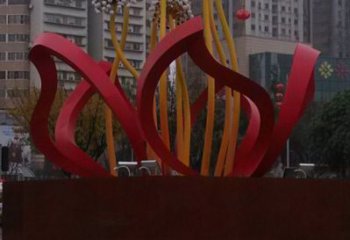 青銅牡丹花銅雕廠家 公園工藝品銅雕