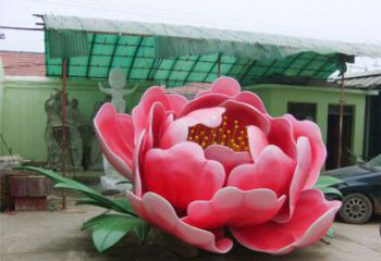 抽象牡丹花銅雕廠家 辦公室工藝品銅雕