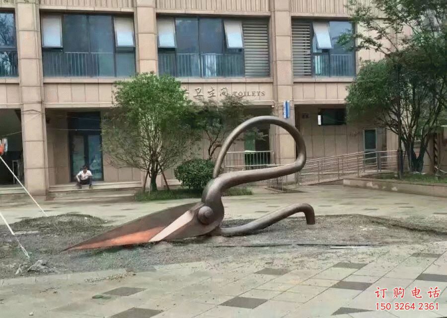 城市剪刀銅雕廠家 黃銅工藝品銅雕