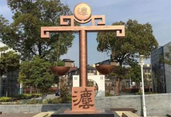 青銅司馬秤銅雕廠家 公園工藝品銅雕