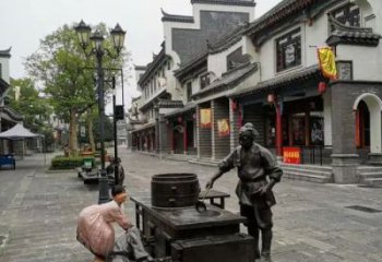 仿古風(fēng)箱銅雕廠家 彩繪工藝品銅雕