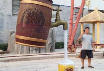 紫銅酒壇銅雕廠家 仿古工藝品銅雕