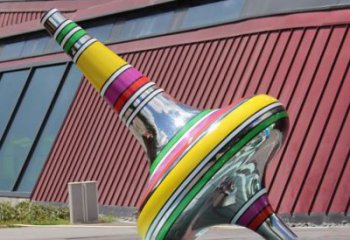青銅陀螺銅雕廠家 公園工藝品銅雕