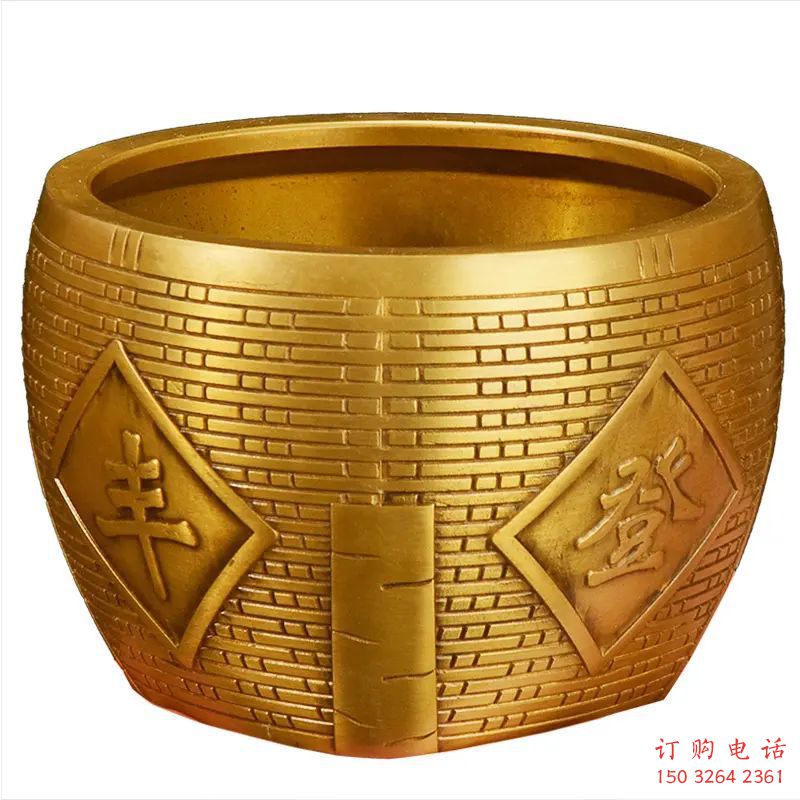 仿古糧倉銅雕廠家 彩繪工藝品銅雕