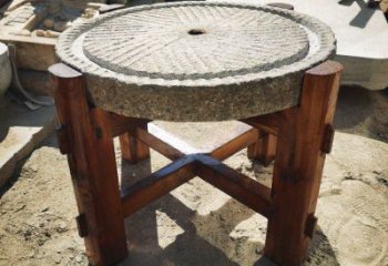 街頭磨盤(pán)銅雕廠家 城市工藝品銅雕