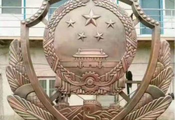 城市校徽銅雕廠家 黃銅工藝品銅雕